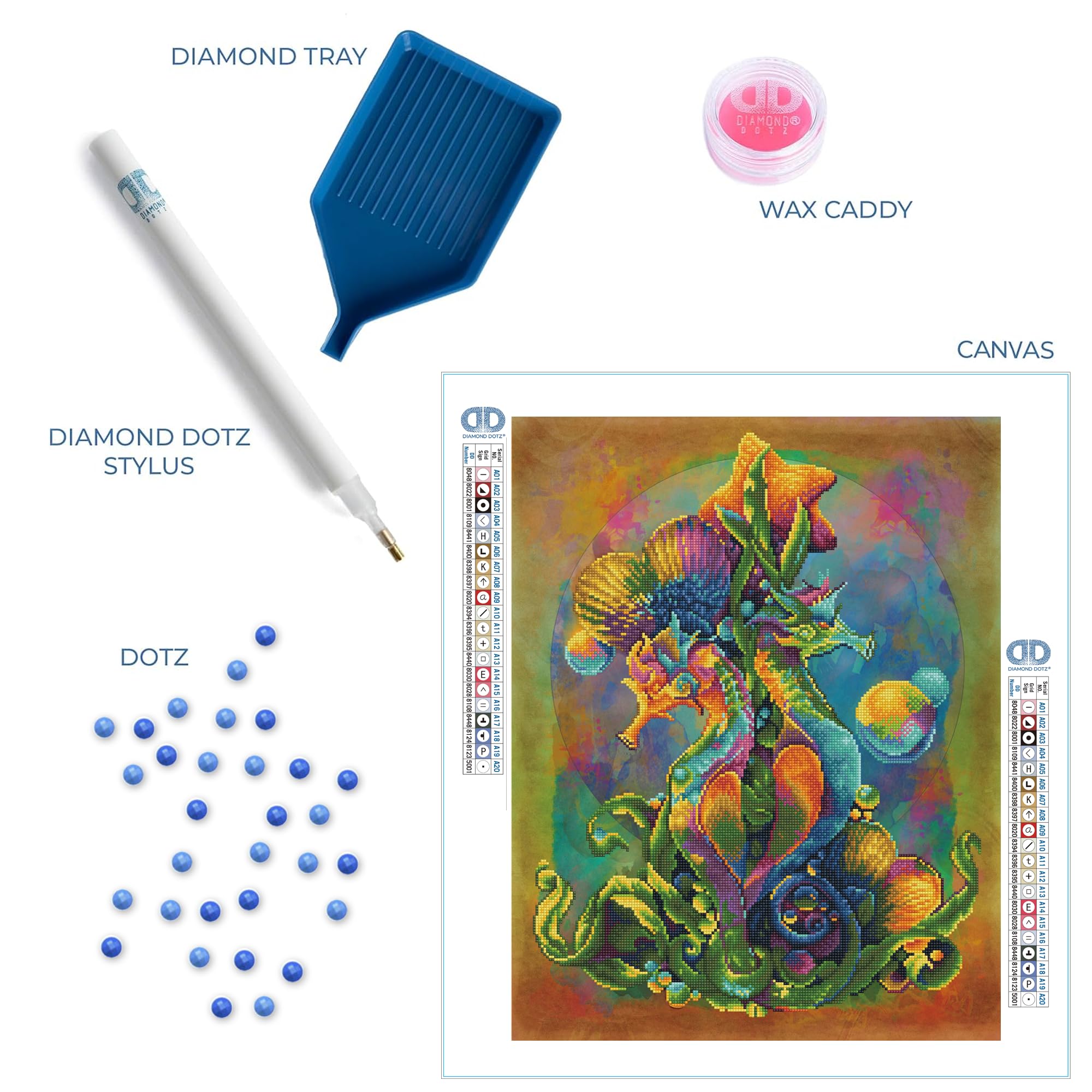 美品⭐︎Pretty Tesora2 Dot Mastery DIAMOND DOTZ Metallics, 2000pc Drills, Gold, Silver, Platinum